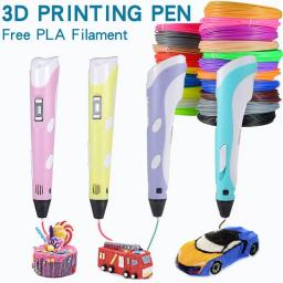3d caneta para crianças 3d desenho impressão caneta com tela lcd compatível pla filamento brinquedos para crianças presente de aniversário natal - Image 2