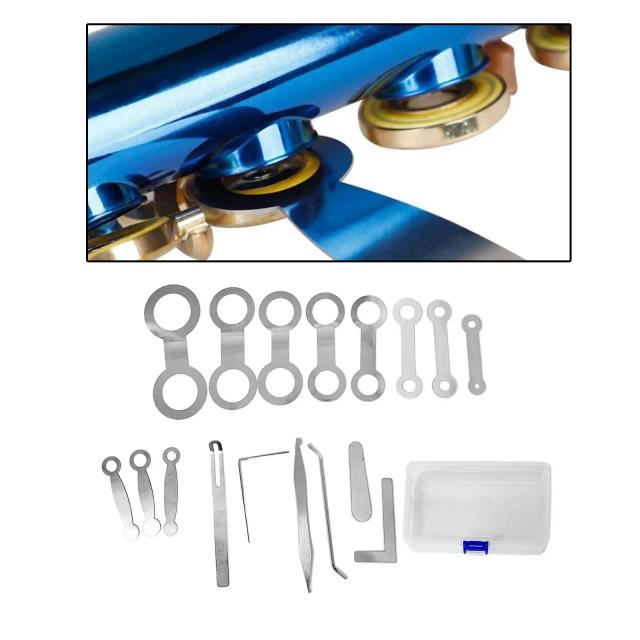 Kit de Reparo para Instrumentos de Sopro com Ferramentas de Aço Inoxidável para Saxofone, Flauta, Clarinete e Oboé