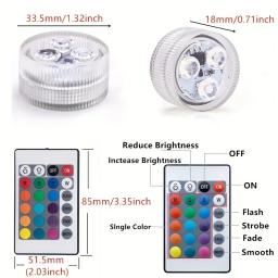 Luzes subaquáticas da piscina com controle remoto, 3LED, submersível, cor mudando, lâmpada da noite - Image 3