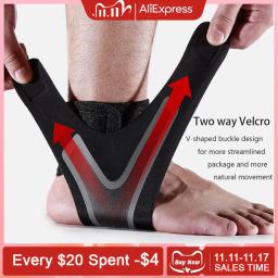 1PC Esportes de Fitness Tornozelo Brace Compressão Ajustável Tornozelo Suporte Tendon Pain Relief Strap Foot Entorse Lesão Envoltório Basquete - Image 1