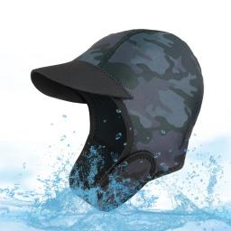 Chapéu de mergulho neoprene ajustável, 2mm, impermeável, proteção solar, uv, à prova de vento, para surf, surf, natação - Image 4