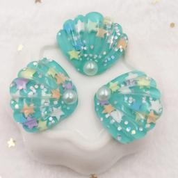 Glitter colorido pérola paillette concha plana volta cabochão pedra ornamento estatuetas para casa artesanato diy scrapbook ow89 - Image 6