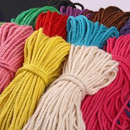 Corda de juta natural para decoração artesanal DIY Craft, fio colorido, cânhamo torcido cabos, corda de macramé, Pet coçar, 5mm, 10 jardas - Image 3