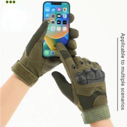 Luvas táticas luvas de tiro toque design proteção fitness esportes motocicleta caça dedo cheio luvas caminhada - Image 3