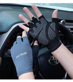 Ciclismo luvas sem dedos ginásio profissional de fitness respirável anti-derrapante mulheres homens metade dedo verão pesca feminino bicicleta - Image 1