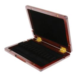 Caixa de palhetas de oboé de madeira vermelha para armazenamento de palhetas de 12 peças, - Image 4