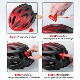 Capacete de bicicleta com LED Tail Light Adulto Ciclismo Capacete Fit 58-62cm Leve Respirável Colorido Capacetes Acessórios - Image 6