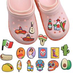 Estilo mexicano Encantos de Sapato, Chapéu De Cowboy, Acessórios Chicken Tacos, Fivela De Sapatos PVC, Pulseiras Fit, Presente de Aniversário, Nova Chegada, 1Pc - Image 6