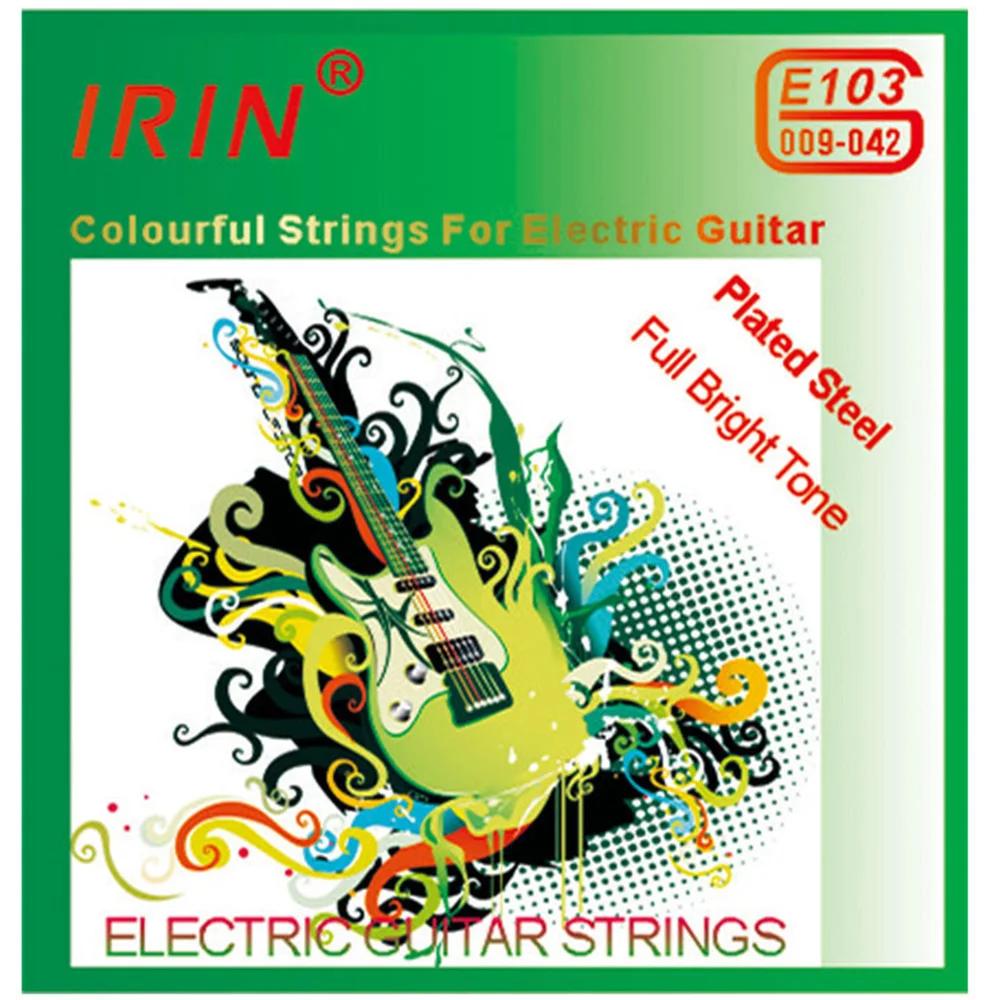 IRIN-cordas de guitarra elétrica de metal real, níquel ferida, tocar guitarra peças, Rock E100, E101, E102, E103, E104, E105, guitarra acessório - Image 1
