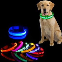 Anti-Lost LED Light Collar for Dogs, Luminoso noturno, Pet Products, Carregamento USB, Bateria, Puppies Supplies, Pet Acessórios - Image 1