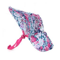 Cão Chapéu com Orelha Buracos para Proteção Solar Ao Ar Livre Floral Dog Cap Feminino Verão Pet Viseira Sunbonnet Ajustável para Menina Puppies - Image 3