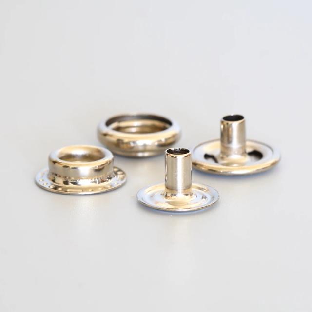 Botão Snap de Latão Grosso 201 - Grande Botão Branco para Costura em Couro de 15mm - Disponível em Pacotes de 20, 50 e 100 Peças