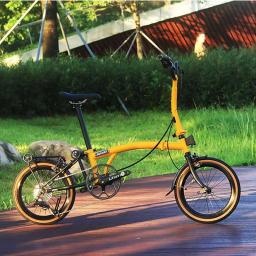 Kafeidi retro dobrável bicicleta cromo-molibdênio aço duplo c freio 16-Polegada 9 velocidades ciclo portátil para mulheres homens dobrável quadro bicicleta - Image 3