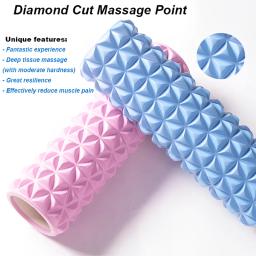 Rolo de massagem de espuma de diamante 3d, coluna oca de ioga, equipamento fitness para fisioterapia muscular e reabilitação esportiva - Image 4