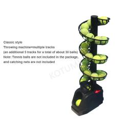 Máquina de entrega de bola de tênis, Auto-ajuda única prática com Net Catcher, Multi-ball Training Assist, portátil - Image 6