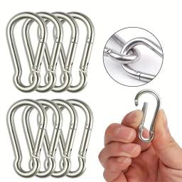 304 Stainless Steel Spring Snap Hook, Chaveiro Fivela, Gancho de segurança resistente, Fivela de talha, Fivela de corrente, Pet ro, 300 Lbs - Image 2