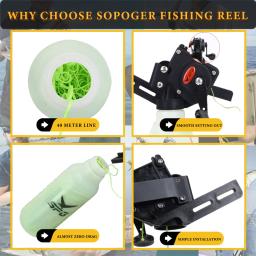 Tiro com arco Bowfishing Reel ferramenta com corda para recurvo composto, pesca, caça, arco e seta Acessório, 40m, 20m - Image 2