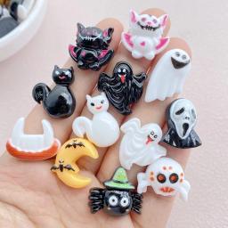 Resina Halloween Coleção Ornamento para Fazer Jóias, Acessórios Hairwear, Flat Back, Novo, Frete Grátis, 30Pcs - Image 4