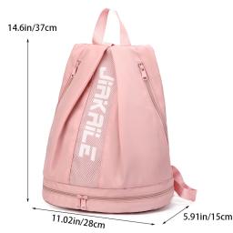 Mochila esportiva impermeável para mulheres Bolsa de grande capacidade Separação seca e úmida Compartimento de sapato - Image 2