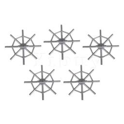 5 PCS Silver Resonator Guitar Spider Shape Bridge Cover 235mm Dia - Image 1