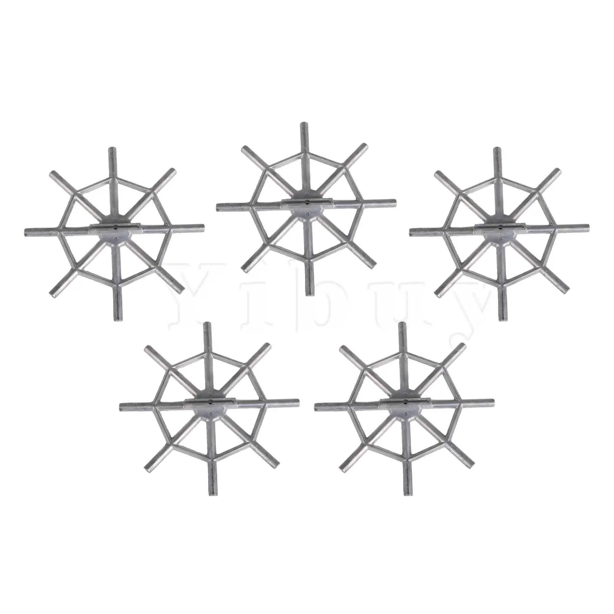 5 PCS Silver Resonator Guitar Spider Shape Bridge Cover 235mm Dia - Image 1
