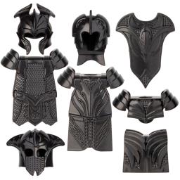 Blocos de construção Medieval Knight para crianças, armas do Noldo Warrior, acessórios da Coréia, capacete de armadura, brinquedos Shield, MOC, 4cm - Image 1