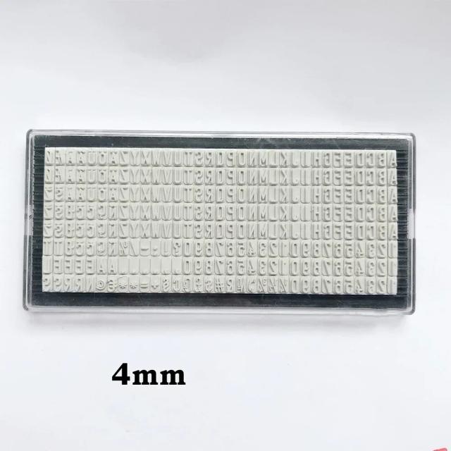 Carimbo de Borracha Personalizado com Letras Digitais e Endereço, Acessórios para DIY em Diferentes Tamanhos de 3mm a 6,4mm