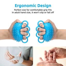 Mão Grip Força Bola Exercício, Finger Wrist Bola Flexibilidade, Músculos e Mão Strengthener Exercício, 4 Fingers, 1Pc - Image 5