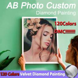 120 cores pintura diamante kits personalizados foto broca completa diy 5d mosaico strass bordado hobby parte ab veludo lona presente - Image 1