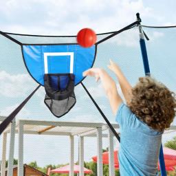 Basketball Hoop trampolim com bomba e mini bola, fácil de montar, acessório para todas as idades - Image 2