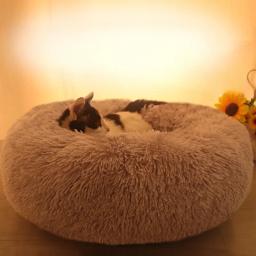Almofada de aquecimento redonda para pet, cama do cachorro, gato canil suprimentos, inverno - Image 1