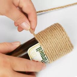 Corda de juta vintage natural para costura DIY, barbante de serapilheira, artesanato de fita, cânhamo, decoração de casamento, 30 m, 50 m, 300m - Image 3