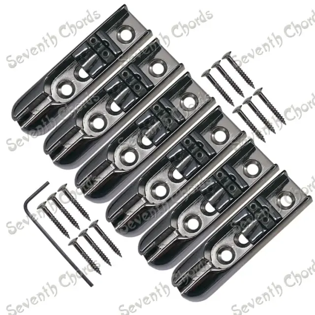 Conjunto de 6 Peças de Sela de Ponte Individual para Guitarra de 6 Cordas em 3 Cores Diferentes