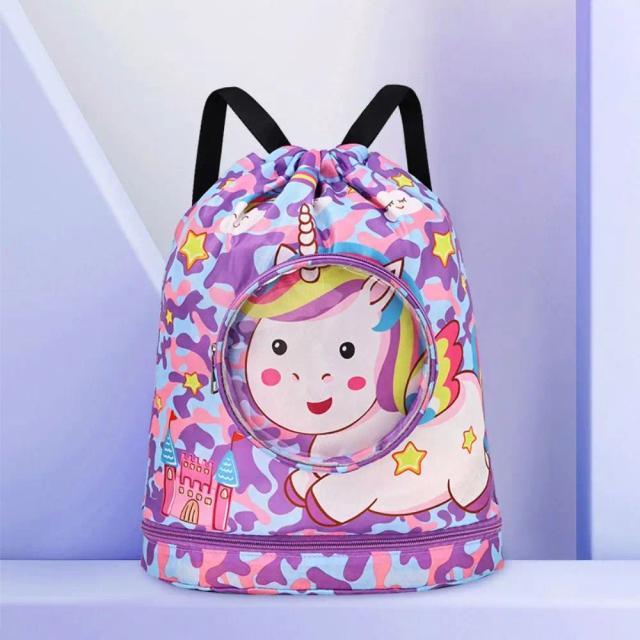 Saco de Natação Infantil Impermeável Seco Molhado 39x32.5cm