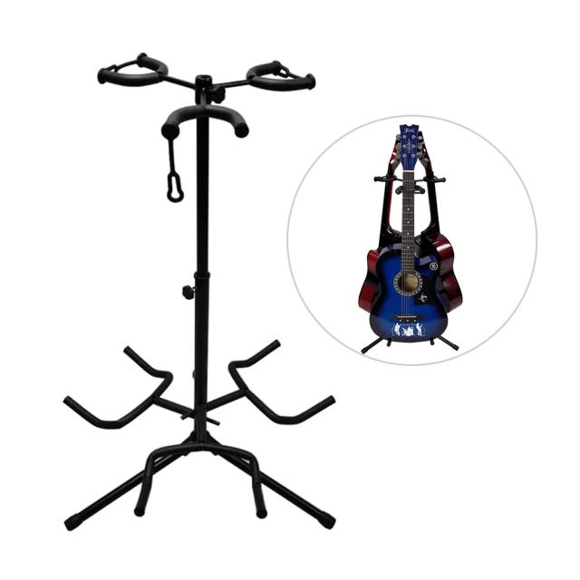 Suporte Ajustável de Tripé para Guitarra Elétrica, Acústica e Baixo com 3 Suportes Removíveis