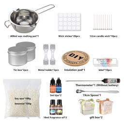 Kit de fabricação de velas, pote de derramamento, adesivos, fixador de velas, ferramentas artesanais, faça você mesmo, velas de cera de aromaterapia, conjuntos de ferramentas de fabricação - Image 5