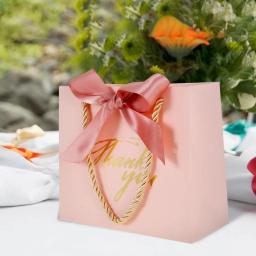 12pçs sacos de presente para casamento, decoração pequena, obrigado, caixa de presente para convidados, casamento, chá de bebê, suprimentos para festa de aniversário - Image 2