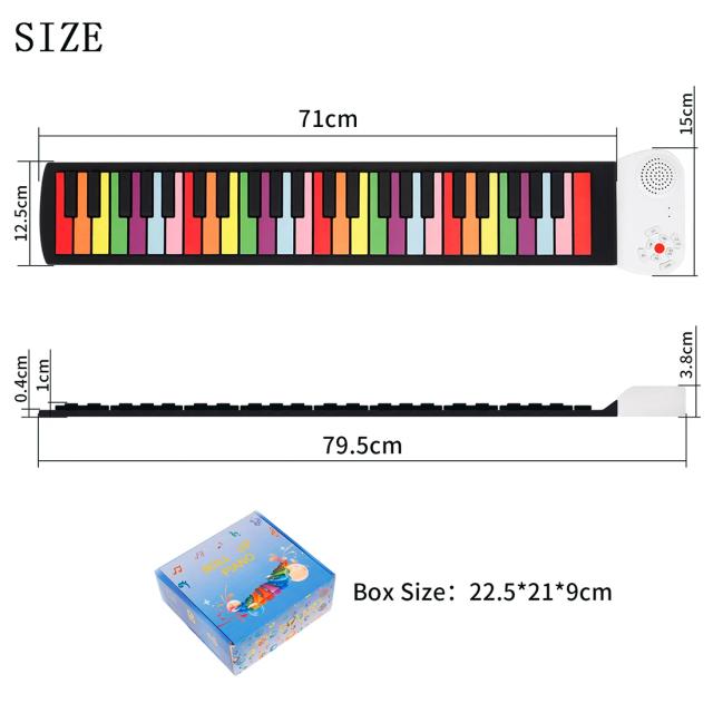 Piano Digital Portátil Dobrável com 88 Teclas - Teclado Eletrônico Multifuncional para Estudantes e Músicos