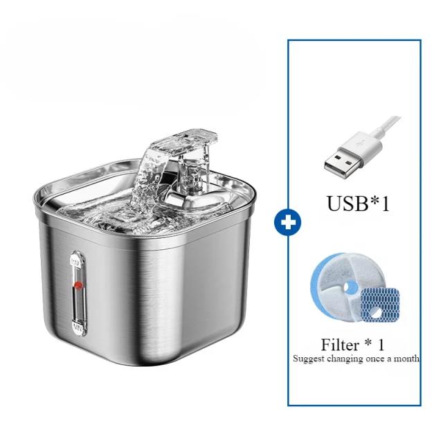 Sensor Automático de Água para Gatos com Grande Capacidade de 2.5L - Bebedouro Pet Prático e Eficiente