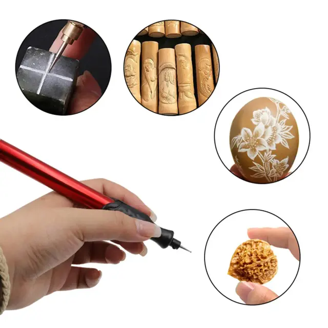 Kit Completo de Caneta de Gravura Elétrica para Escrita e Esculpir Pedra