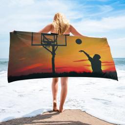 Esportes basquete toalha de praia microfibra secagem rápida suprimentos do banheiro natação ginásio acampamento decoração para casa toalhas para namorados presentes - Image 6