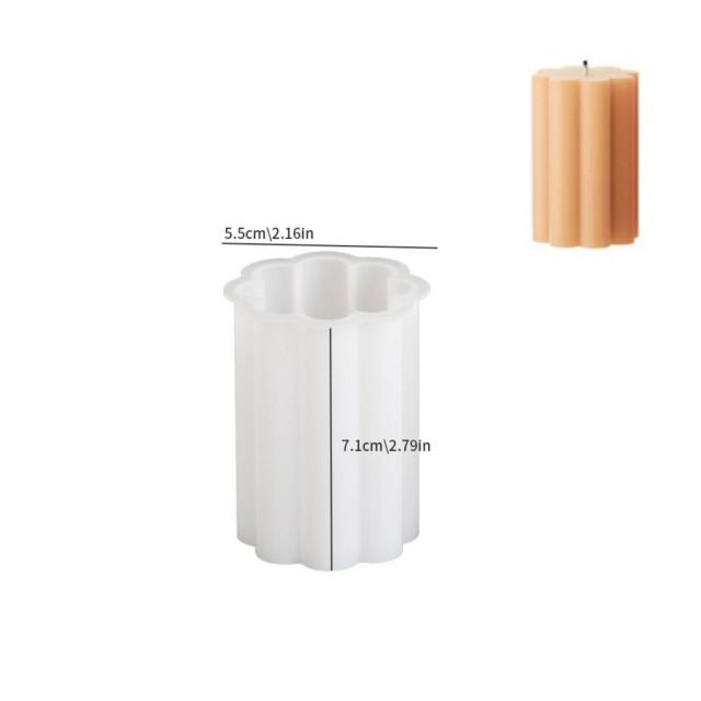 Molde de Silicone para Velas Cilíndricas: Crie Velas Perfumadas e Projetos de Artesanato em Casa com Formas de Estrela e Lua