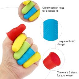 Silicone Finger Cover Pads para Quilting Bordado, Protetores de Dedo, Dedal Suprimentos, Borracha, Tricô, 16Pcs - Image 4