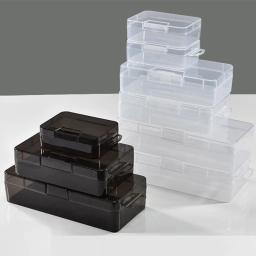 Caixa de armazenamento plástica quadrada para jóias, estojo organizador, contêiner para ferramentas elétricas, itens pequenos, diversos, grânulos, transparente - Image 1