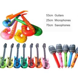 Inflável instrumentos brinquedo, música balões set, instrumento de simulação, guitarra, saxofone, microfones, festa, 15pcs - Image 5