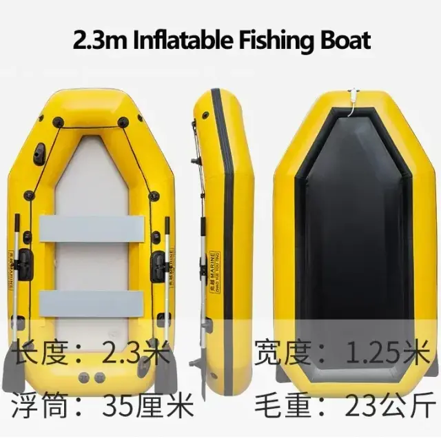 Canoagem Espessada de 0,9mm com Deck de Ar: Barco de Pesca Inflável em PVC Resistente ao Desgaste e Anticolisão para Esportes Aquáticos
