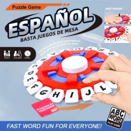 Espanhol basta jogo rápido-paced família reunião carta brinquedos para adultos crianças letras aprendizagem lengua espanhol juegos de mesas - Image 6