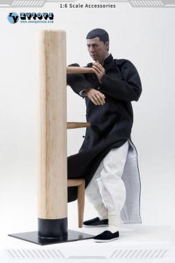ZYTOYS-Soldado Masculino Ip Homem De Madeira Estaca, Kung Fu Estaca, Brinquedos Pilha, Fit 12 ''Figuras de Ação, Cena Acessórios Modelo, ZY3013, 1:6 - Image 4