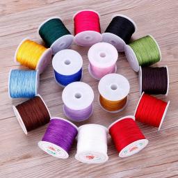 Fio de nylon trançado para macrame, nó chinês com 45m por rolo, 0.8mm, #255733 - Image 2