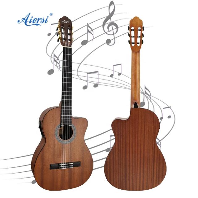 Guitarra Elétrica Personalizada Aiersi com Corda de Nylon - Clássica de 39 Polegadas, Venda Quente